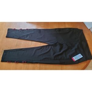 NWT Pop Fit Black Sheer Criss Cross yoga pants leggings workout Lily 2XL 2X